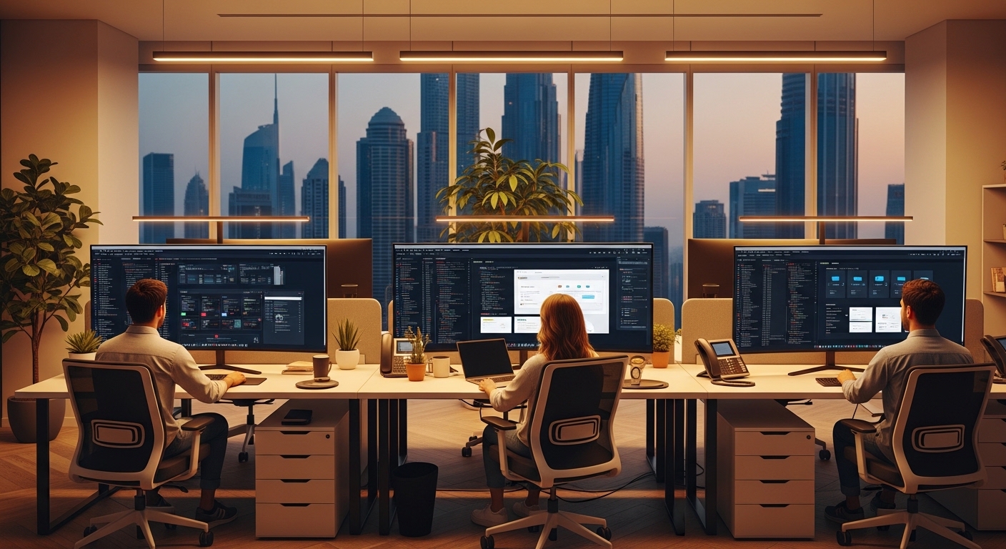 Dubai skyline and Gulf region